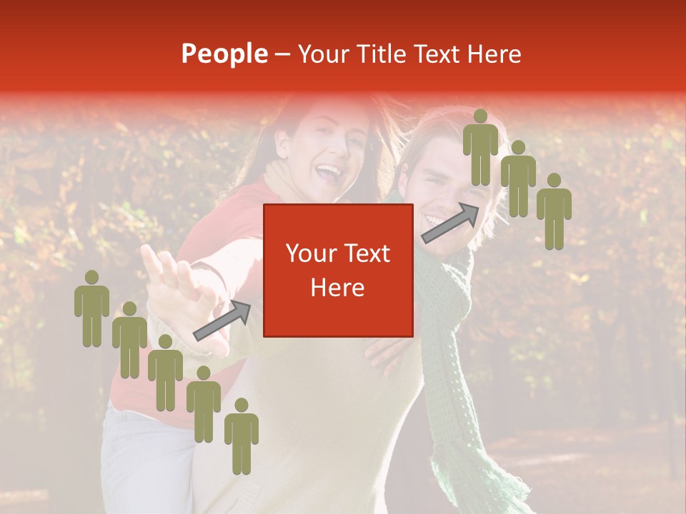 Blatt Leben Liebe PowerPoint Template