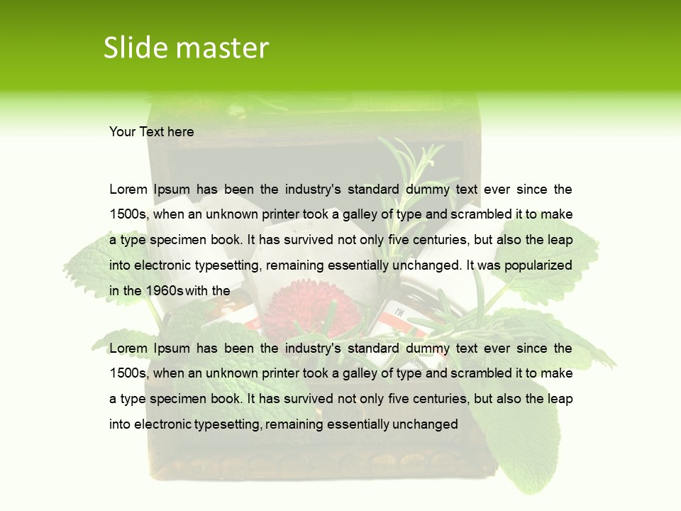 Salbei Truhe Nat PowerPoint Template