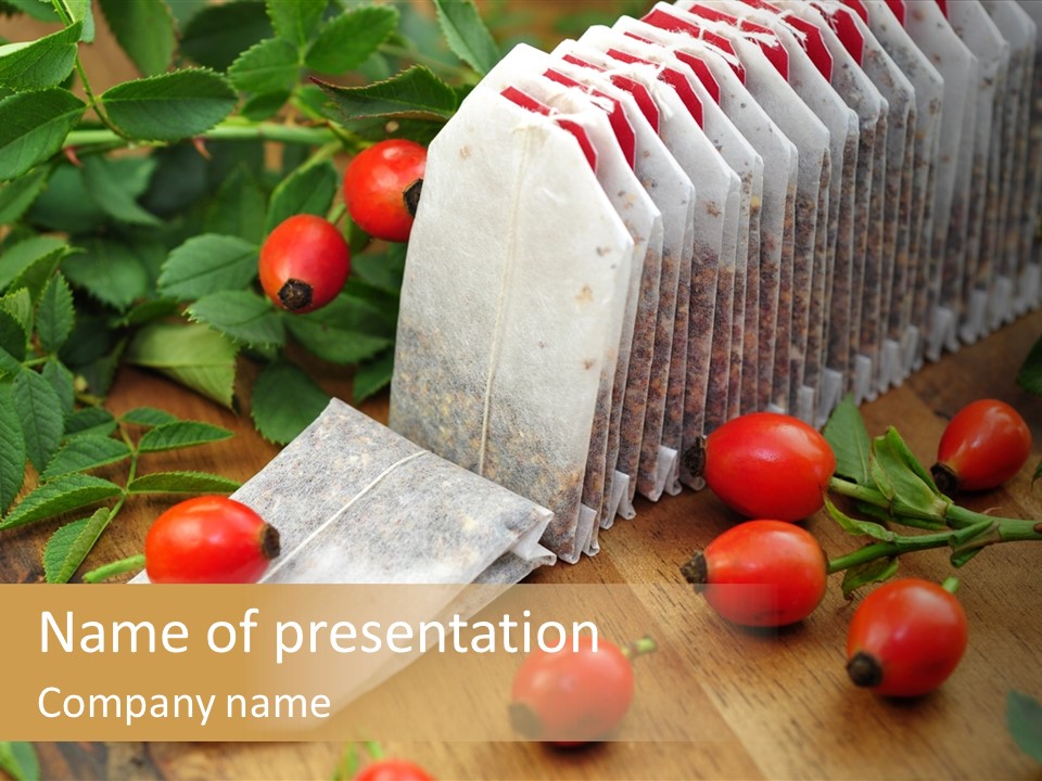 Heilpflanzen Hagebutte Entspannung PowerPoint Template