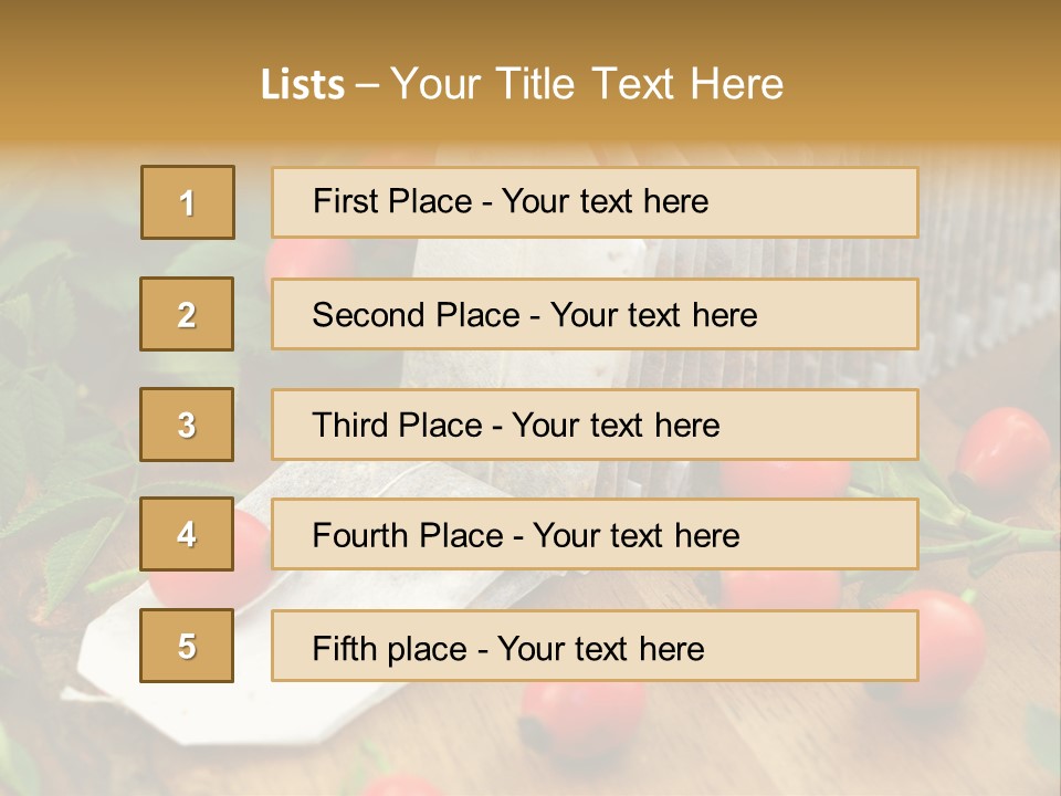 Heilpflanzen Hagebutte Entspannung PowerPoint Template