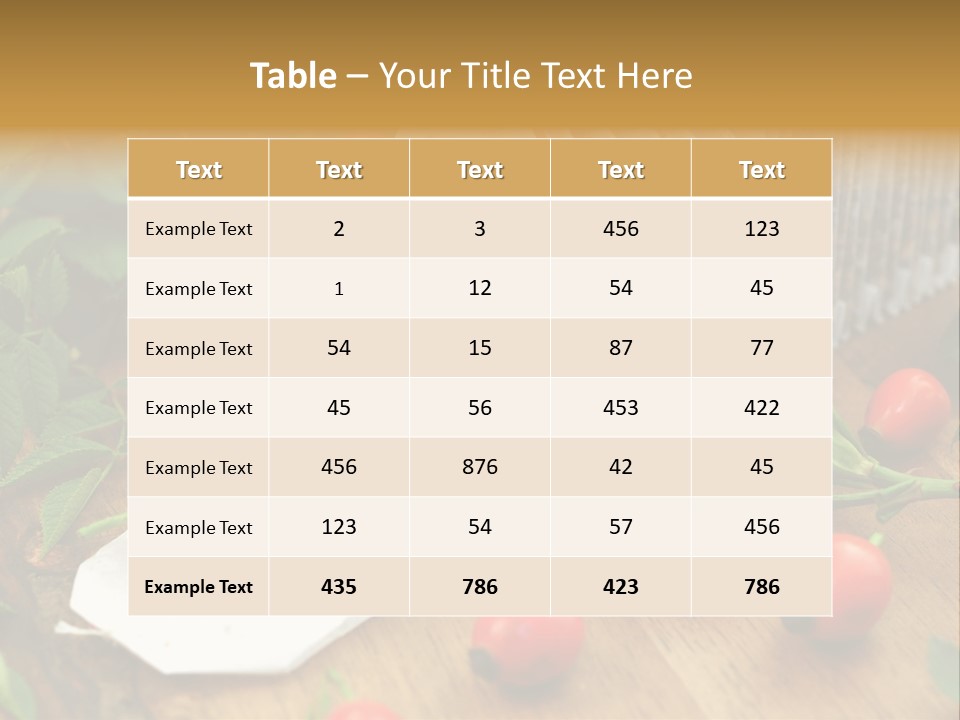 Heilpflanzen Hagebutte Entspannung PowerPoint Template