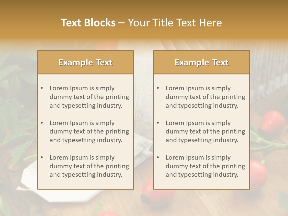Heilpflanzen Hagebutte Entspannung PowerPoint Template