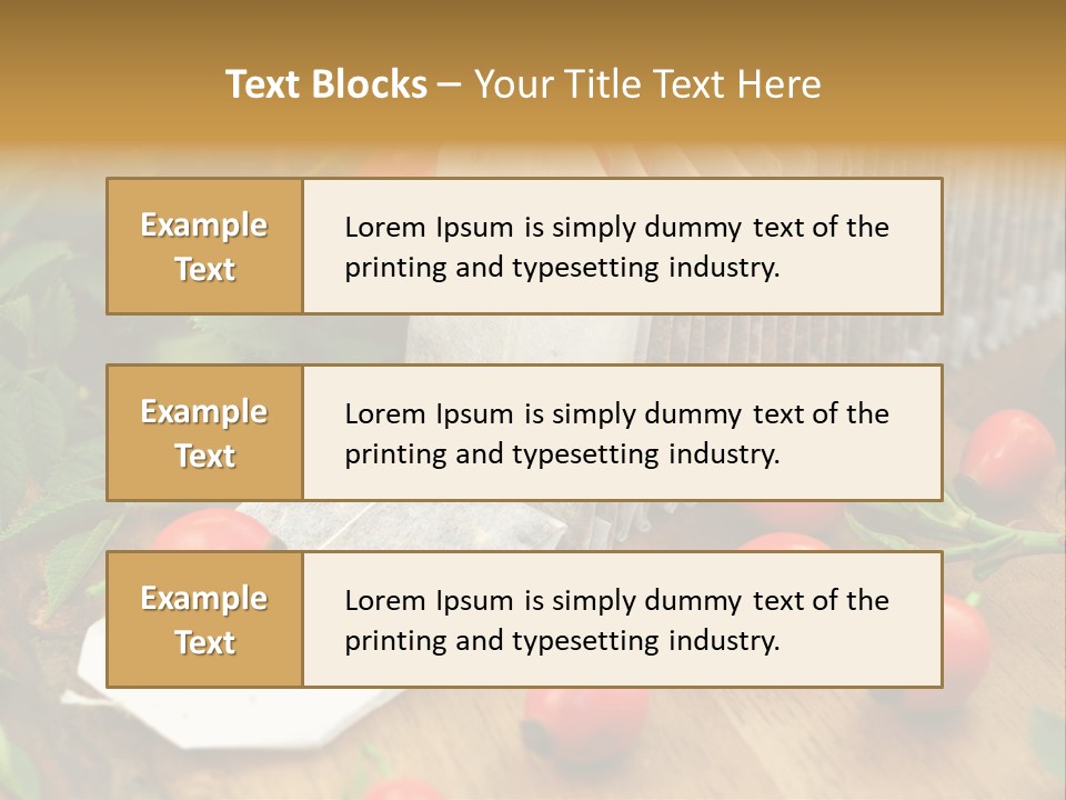 Heilpflanzen Hagebutte Entspannung PowerPoint Template