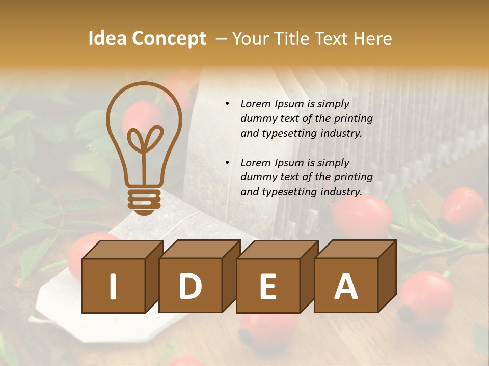 Heilpflanzen Hagebutte Entspannung PowerPoint Template