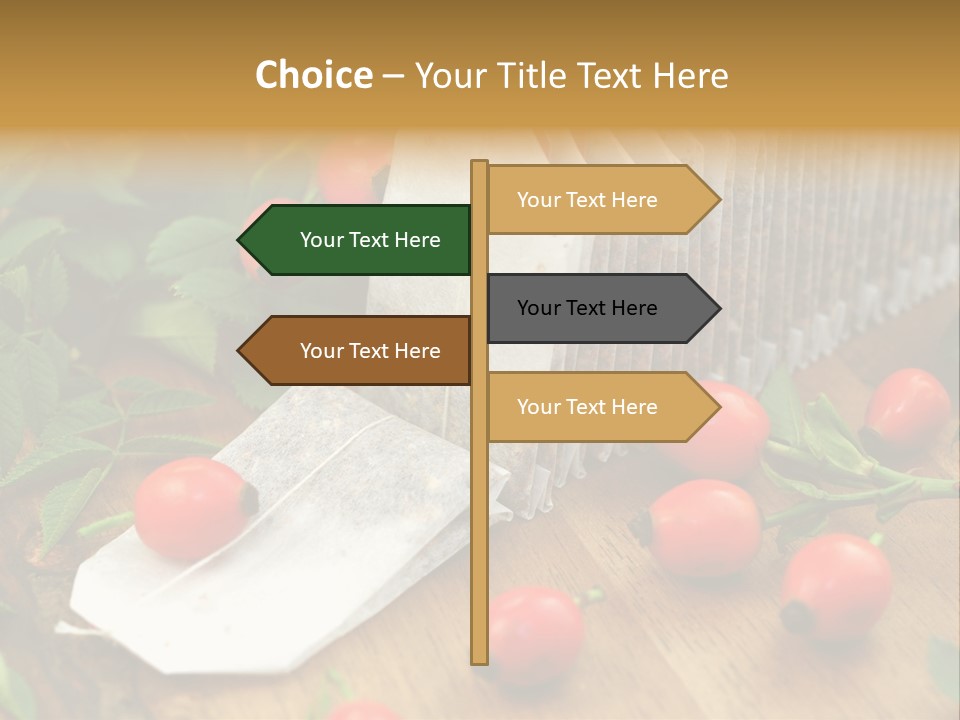 Heilpflanzen Hagebutte Entspannung PowerPoint Template