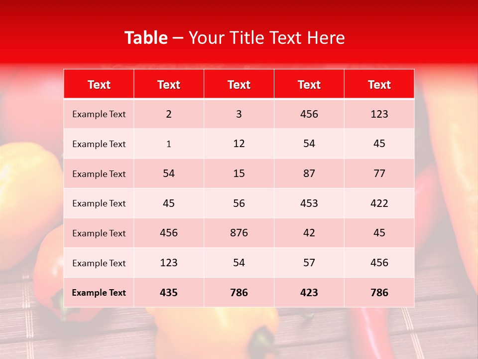 Farbenfroh Mediterran Peperoni PowerPoint Template