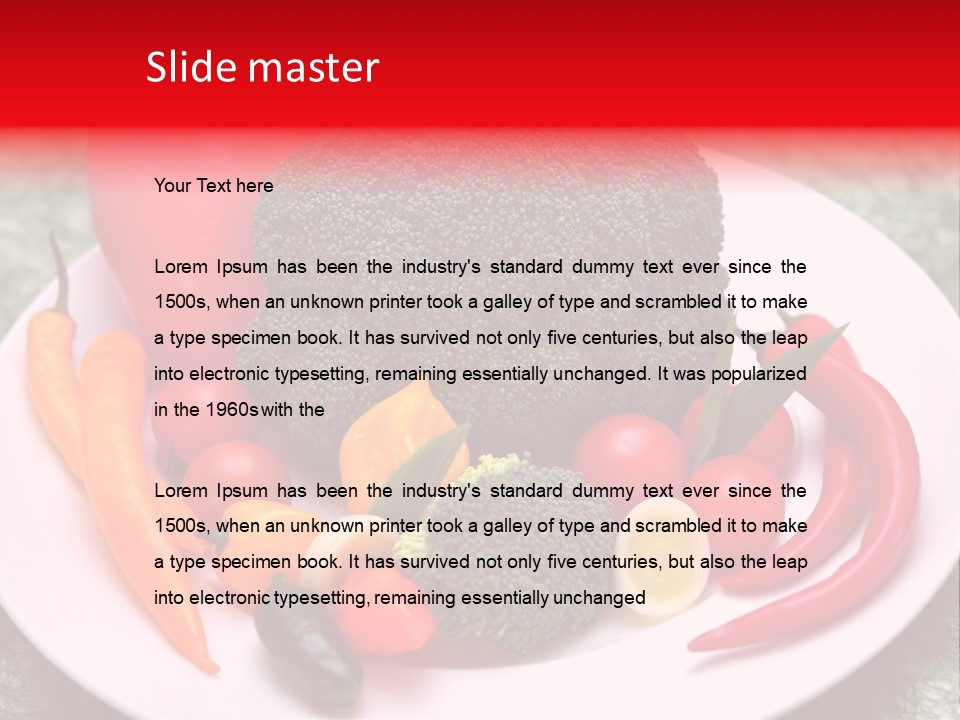 Gesundheit Peperoni Brokkoli PowerPoint Template