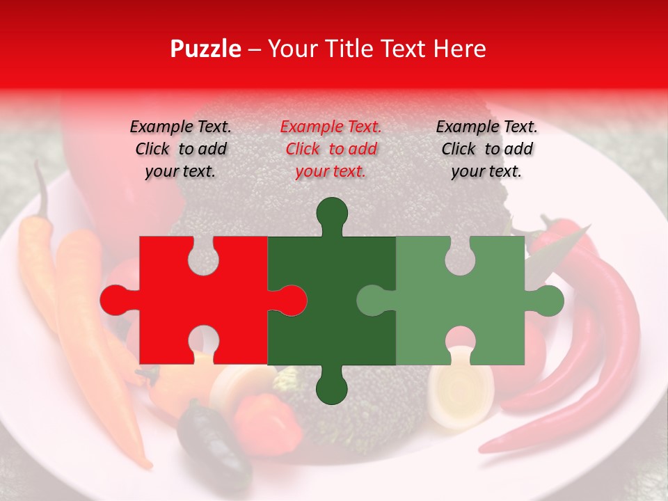 Gesundheit Peperoni Brokkoli PowerPoint Template