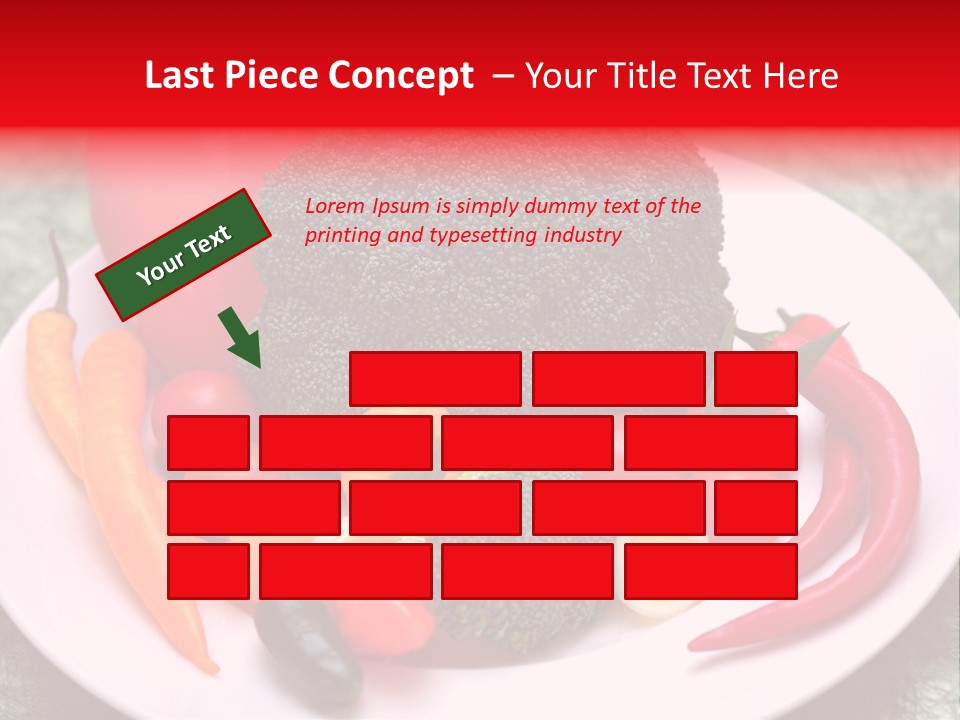 Gesundheit Peperoni Brokkoli PowerPoint Template