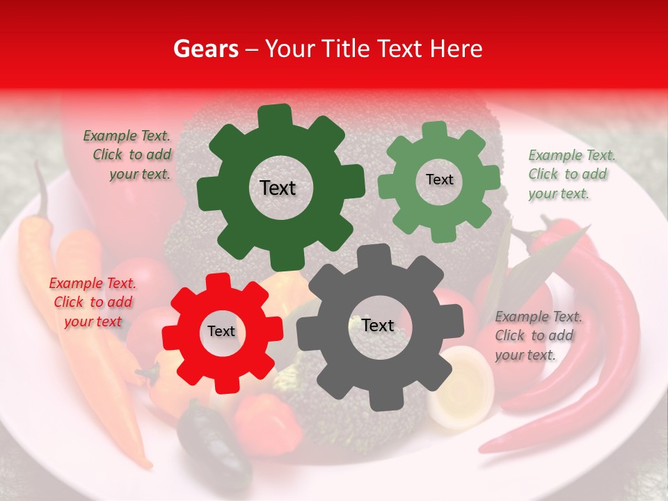 Gesundheit Peperoni Brokkoli PowerPoint Template