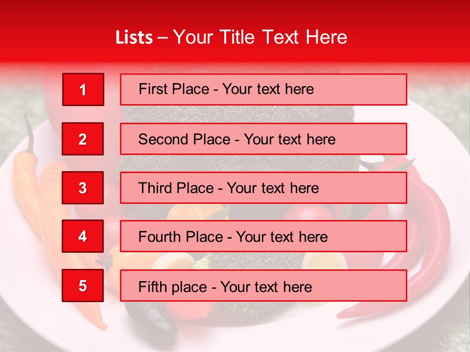Gesundheit Peperoni Brokkoli PowerPoint Template