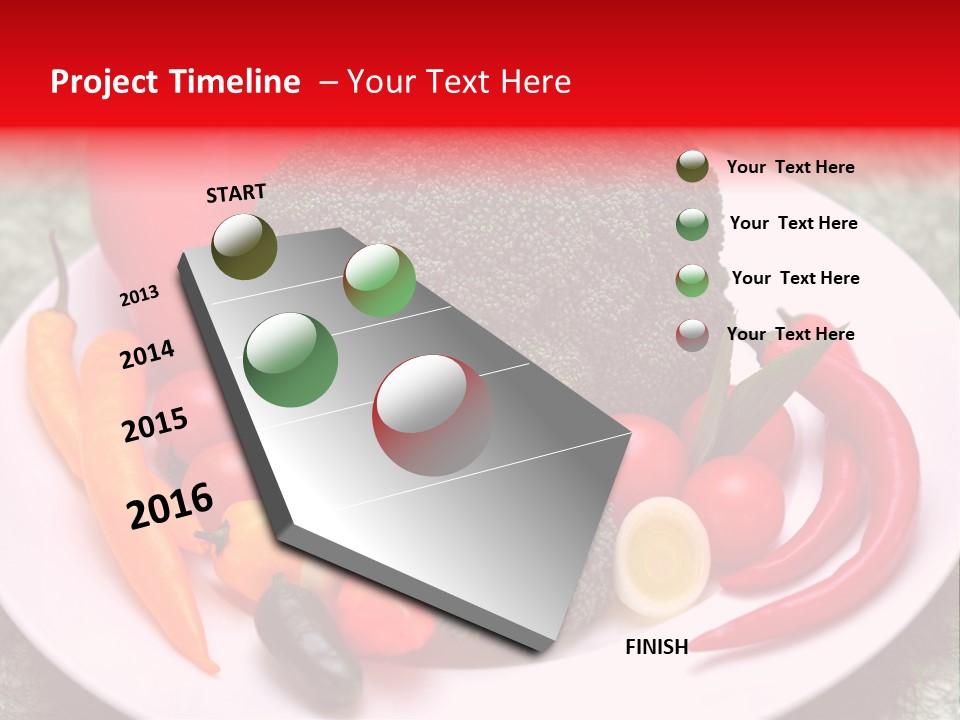 Gesundheit Peperoni Brokkoli PowerPoint Template