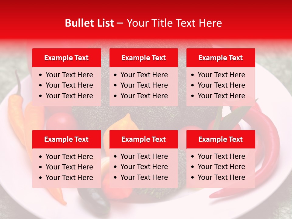 Gesundheit Peperoni Brokkoli PowerPoint Template