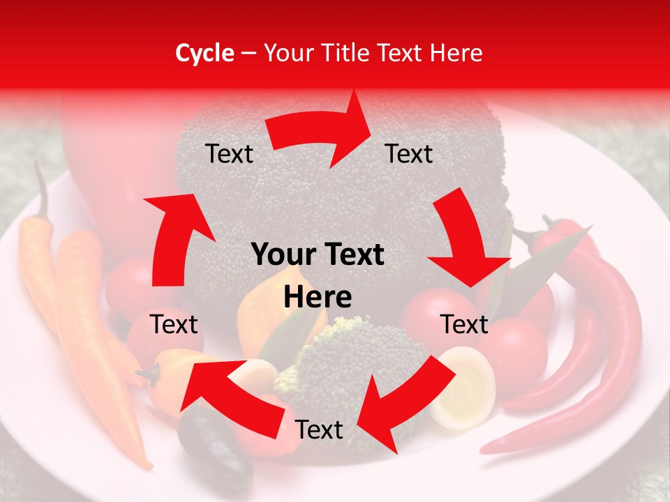 Gesundheit Peperoni Brokkoli PowerPoint Template