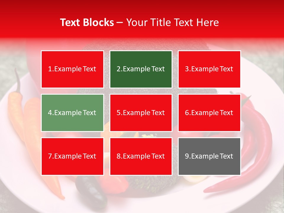 Gesundheit Peperoni Brokkoli PowerPoint Template