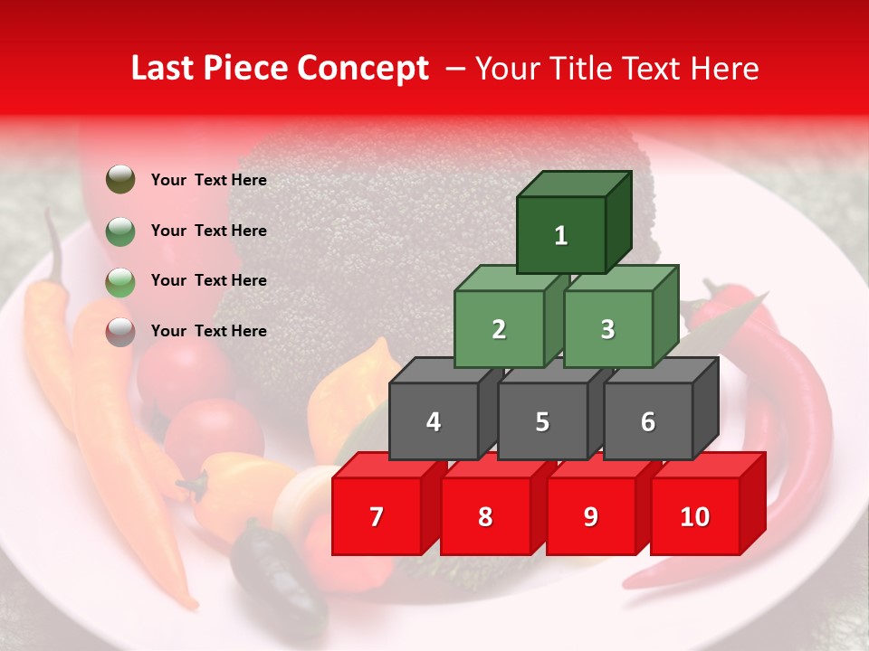 Gesundheit Peperoni Brokkoli PowerPoint Template