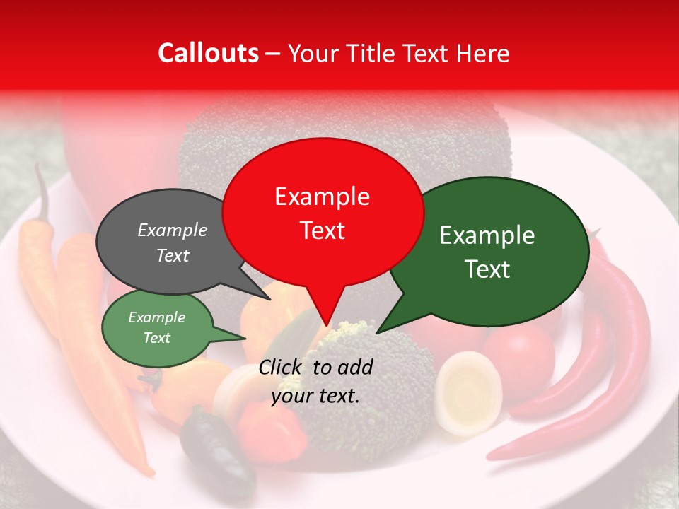 Gesundheit Peperoni Brokkoli PowerPoint Template