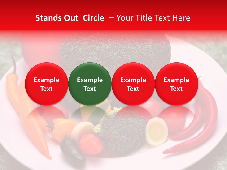 Gesundheit Peperoni Brokkoli PowerPoint Template