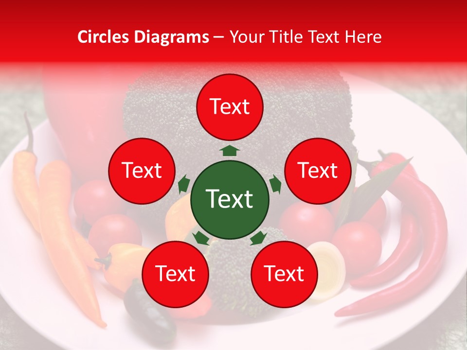 Gesundheit Peperoni Brokkoli PowerPoint Template