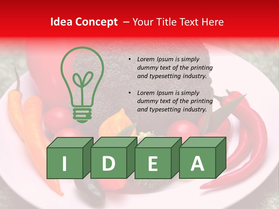 Gesundheit Peperoni Brokkoli PowerPoint Template