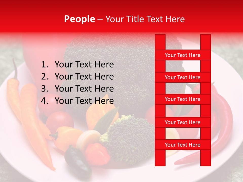 Gesundheit Peperoni Brokkoli PowerPoint Template