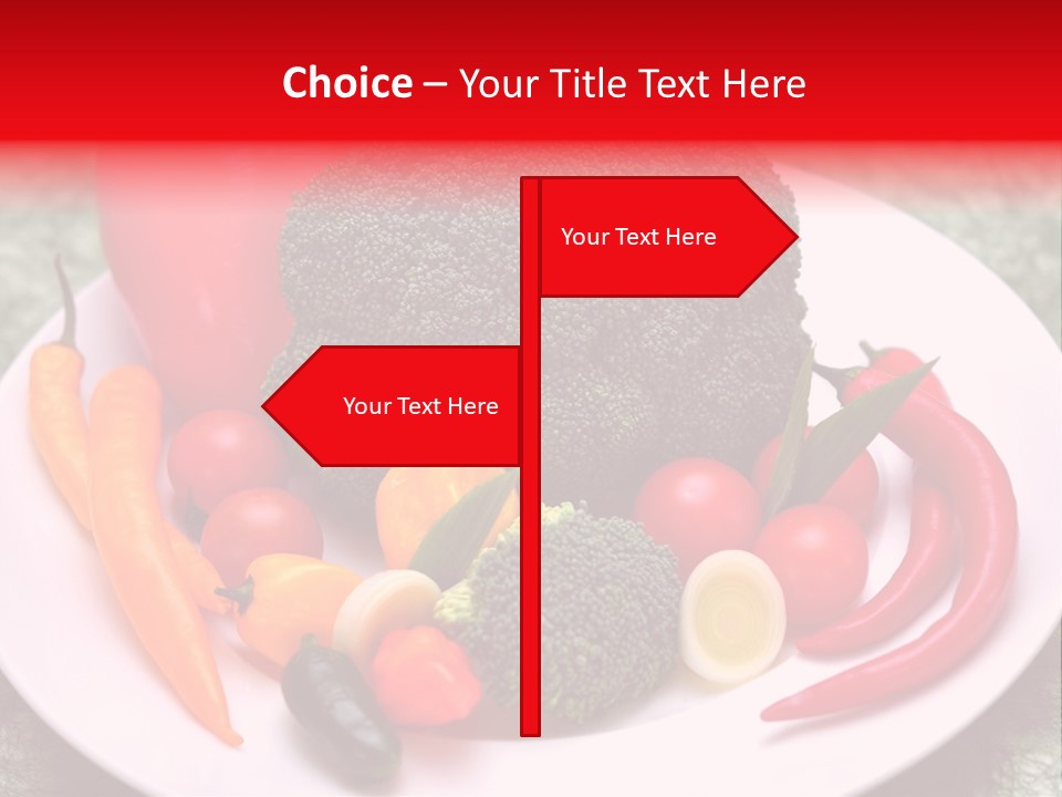 Gesundheit Peperoni Brokkoli PowerPoint Template