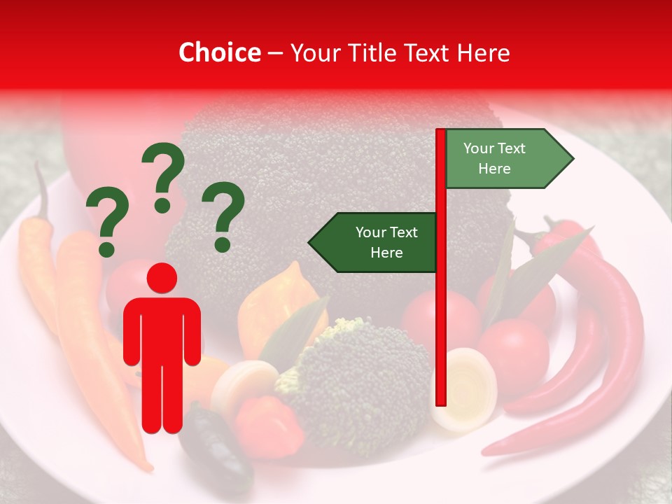 Gesundheit Peperoni Brokkoli PowerPoint Template