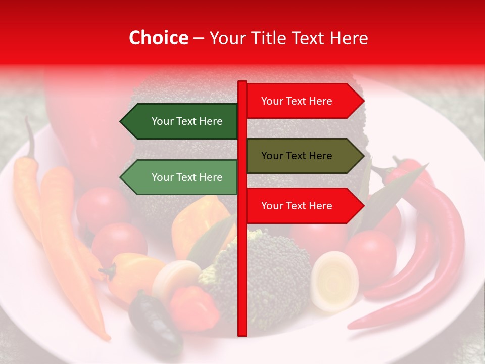 Gesundheit Peperoni Brokkoli PowerPoint Template