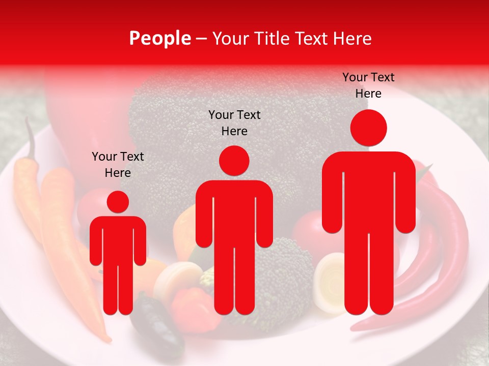 Gesundheit Peperoni Brokkoli PowerPoint Template