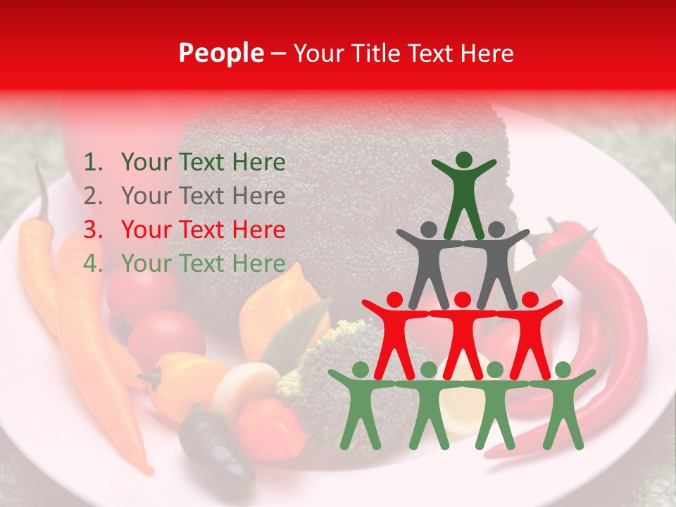 Gesundheit Peperoni Brokkoli PowerPoint Template