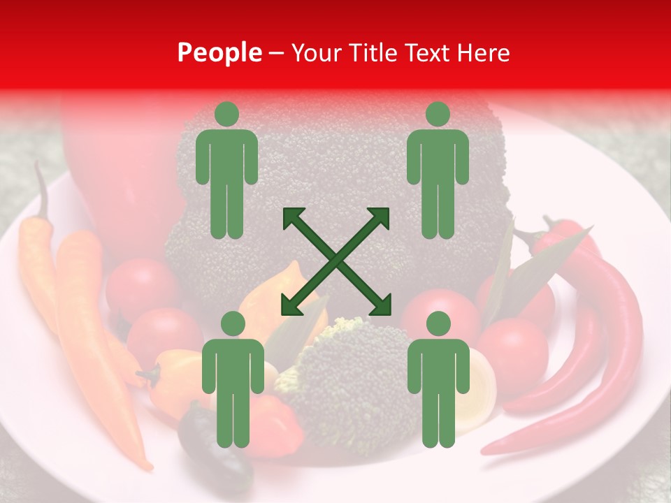 Gesundheit Peperoni Brokkoli PowerPoint Template