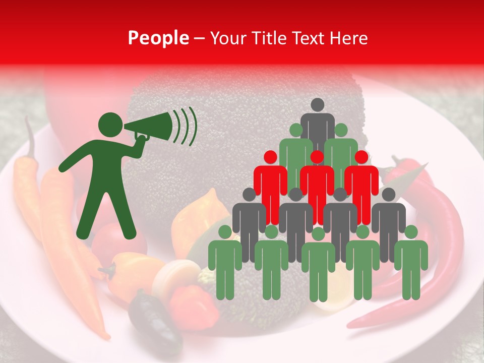 Gesundheit Peperoni Brokkoli PowerPoint Template