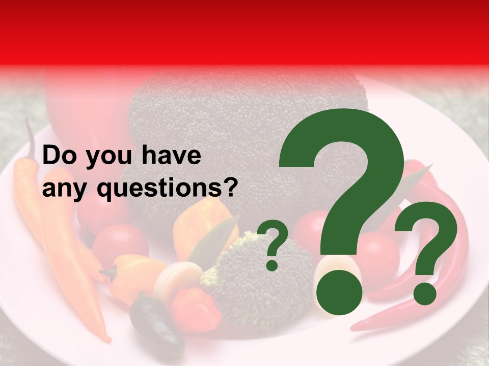 Gesundheit Peperoni Brokkoli PowerPoint Template