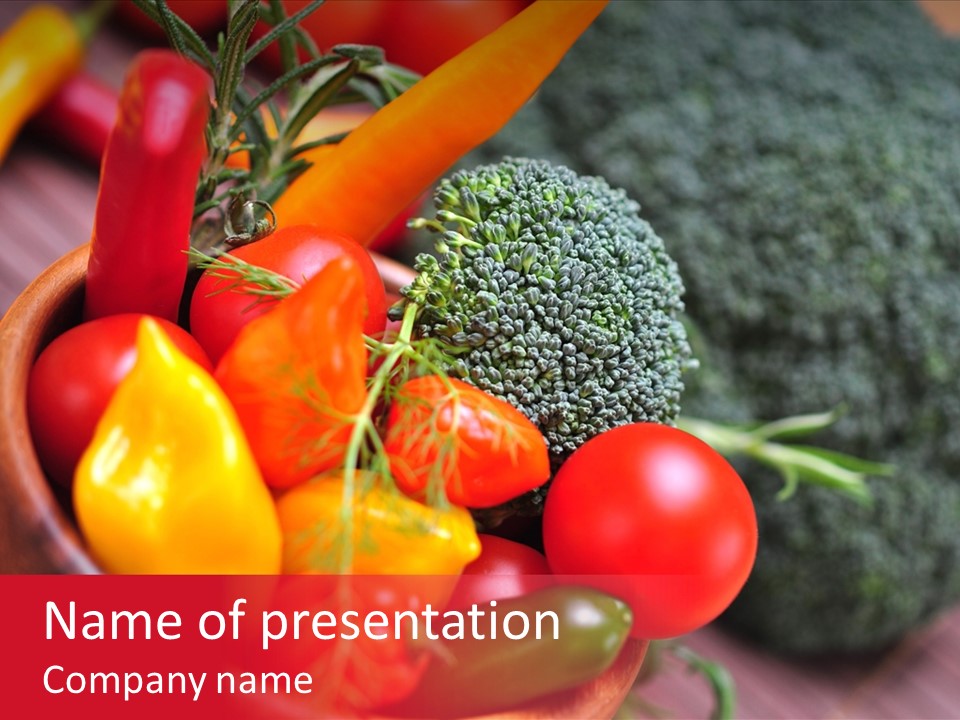 Vitamin Rosmarin Chili PowerPoint Template