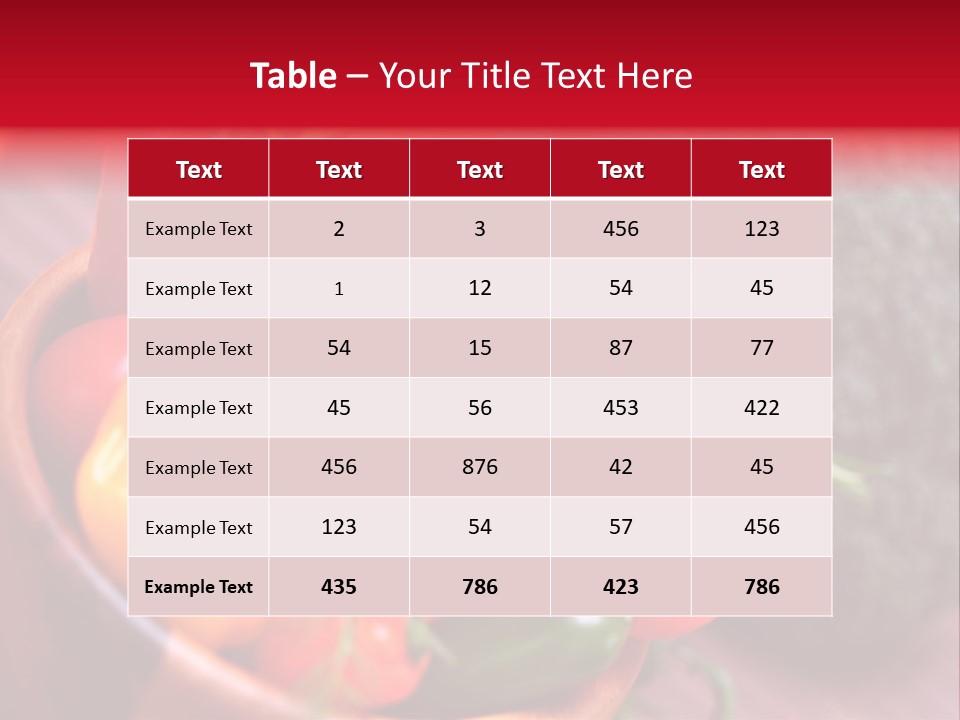 Vitamin Rosmarin Chili PowerPoint Template