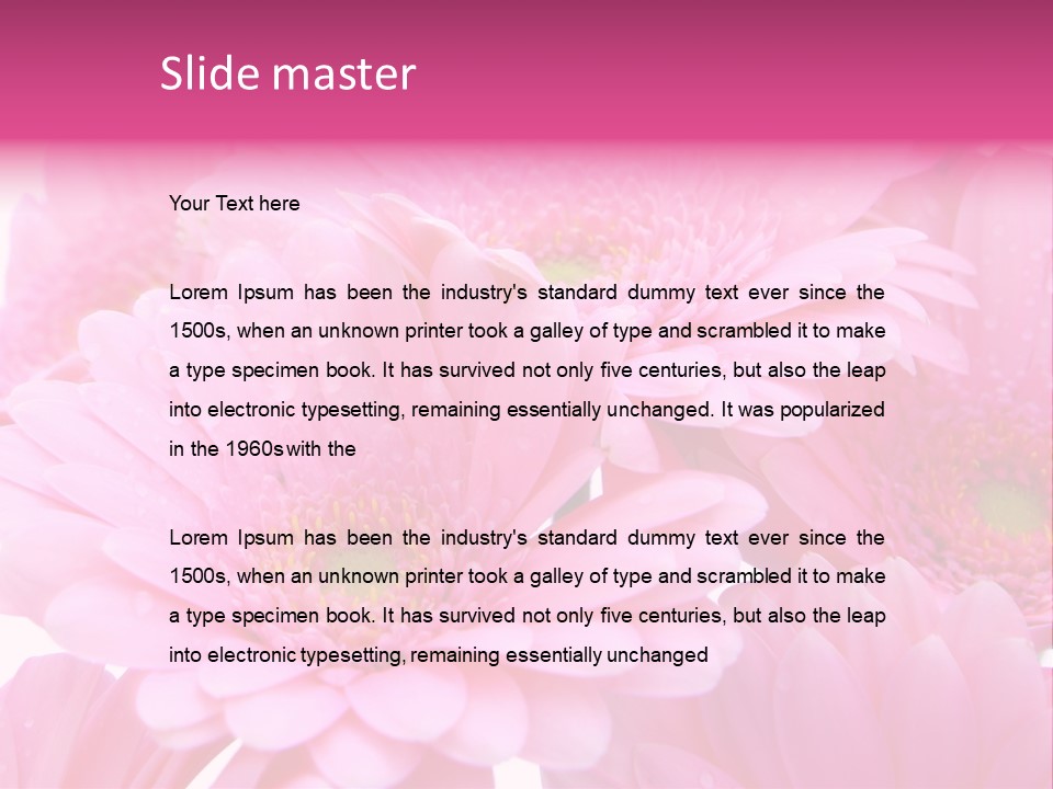 Muttertag Blumen Wei PowerPoint Template