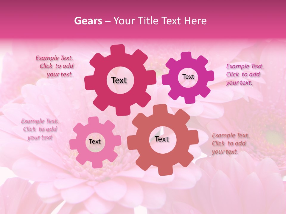 Muttertag Blumen Wei PowerPoint Template