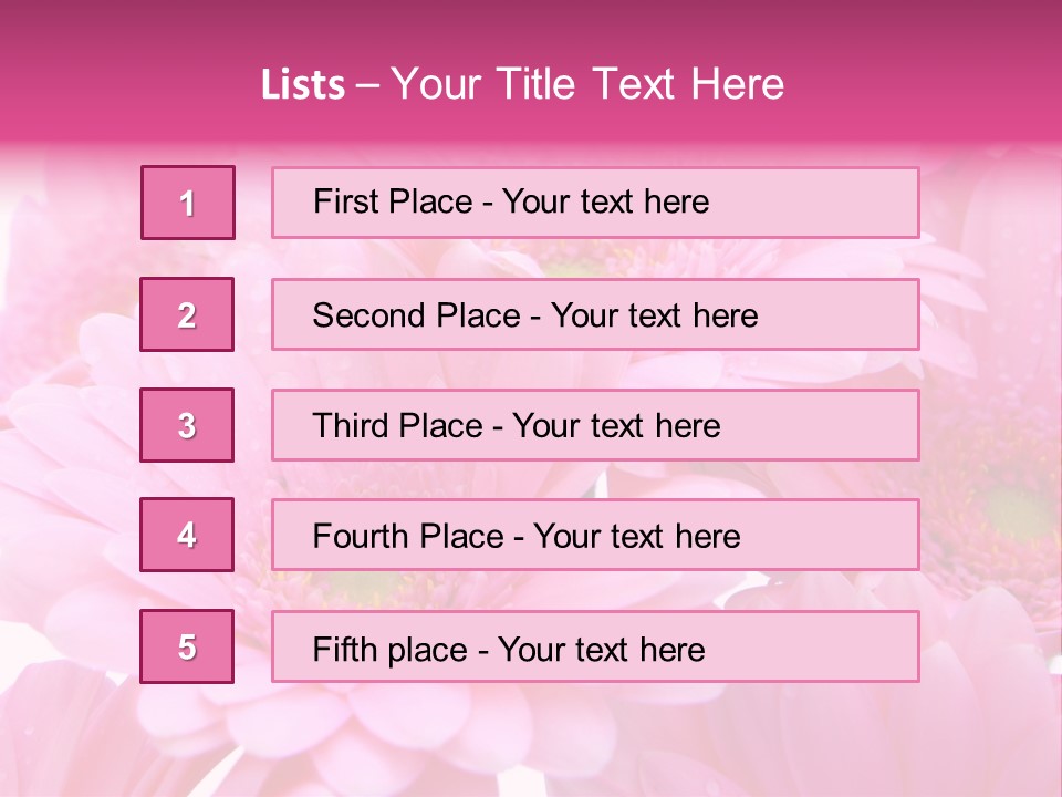Muttertag Blumen Wei PowerPoint Template