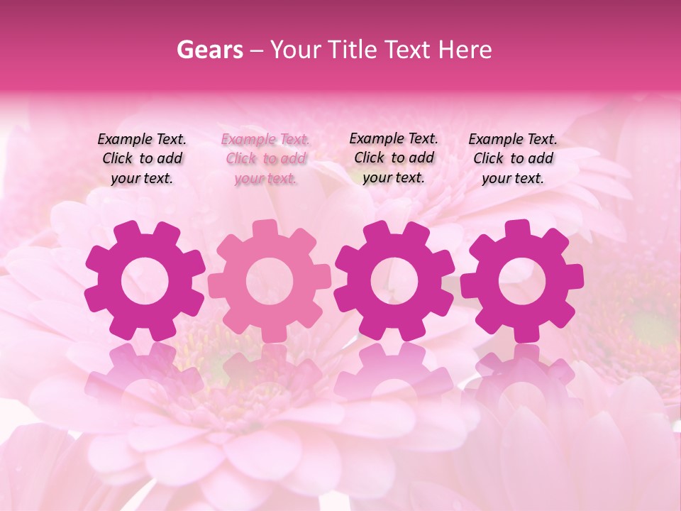 Muttertag Blumen Wei PowerPoint Template