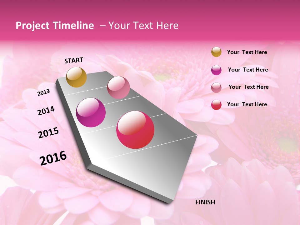 Muttertag Blumen Wei PowerPoint Template