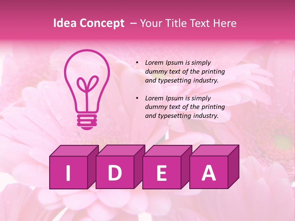 Muttertag Blumen Wei PowerPoint Template