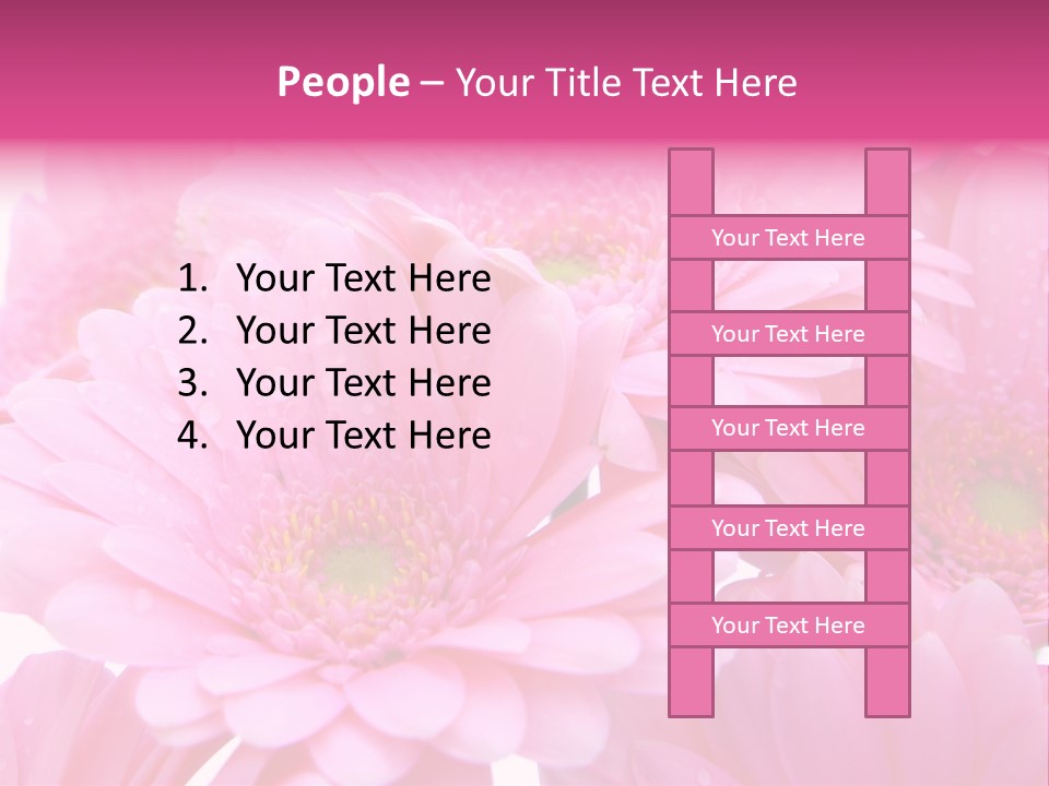 Muttertag Blumen Wei PowerPoint Template