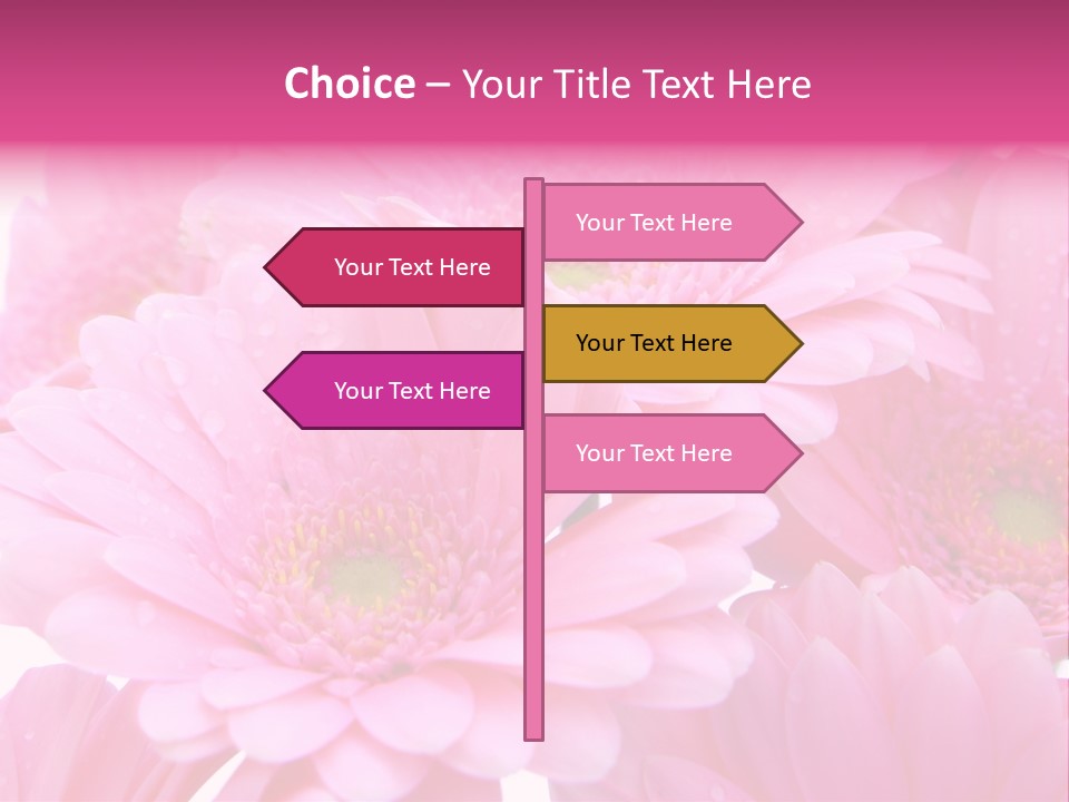 Muttertag Blumen Wei PowerPoint Template