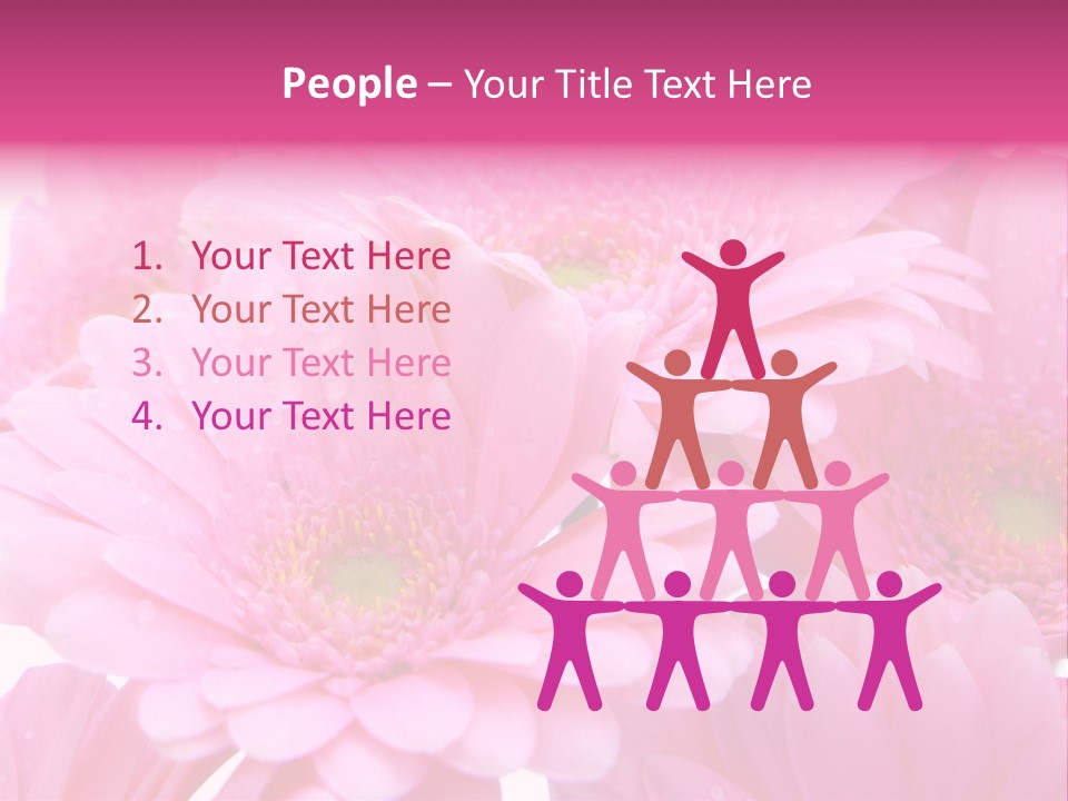 Muttertag Blumen Wei PowerPoint Template