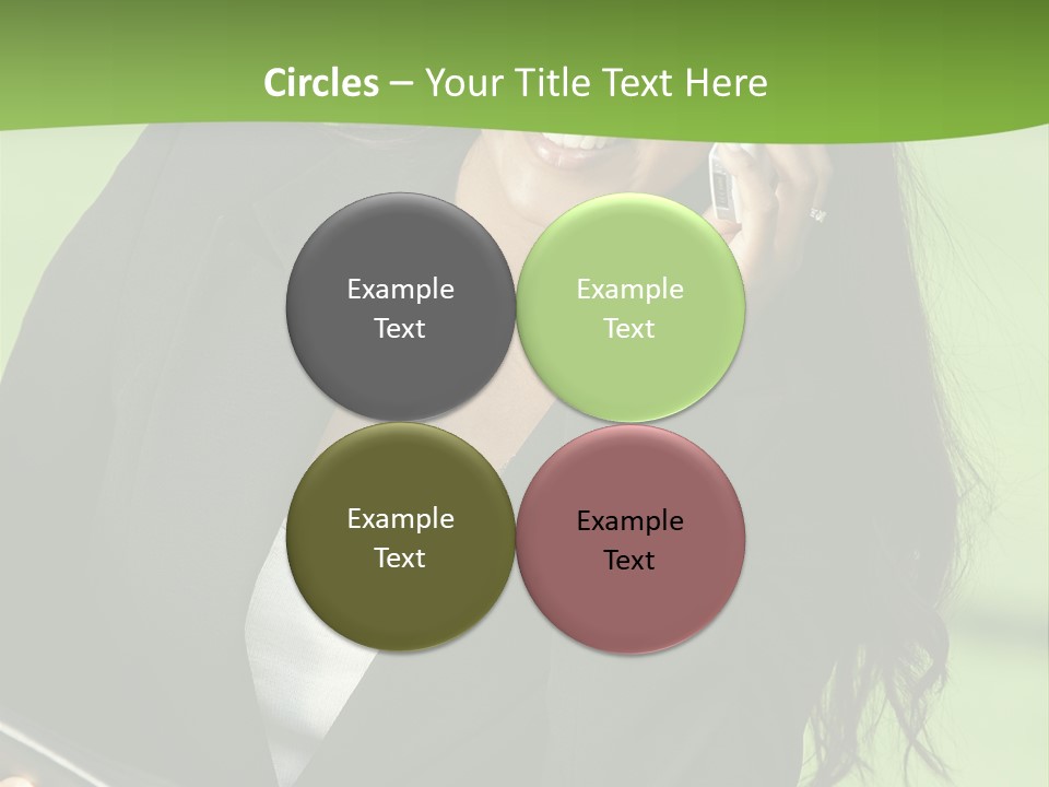 Cell Phone Corporate Smiling PowerPoint Template