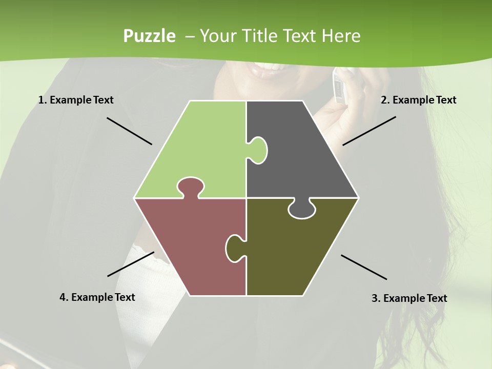 Cell Phone Corporate Smiling PowerPoint Template