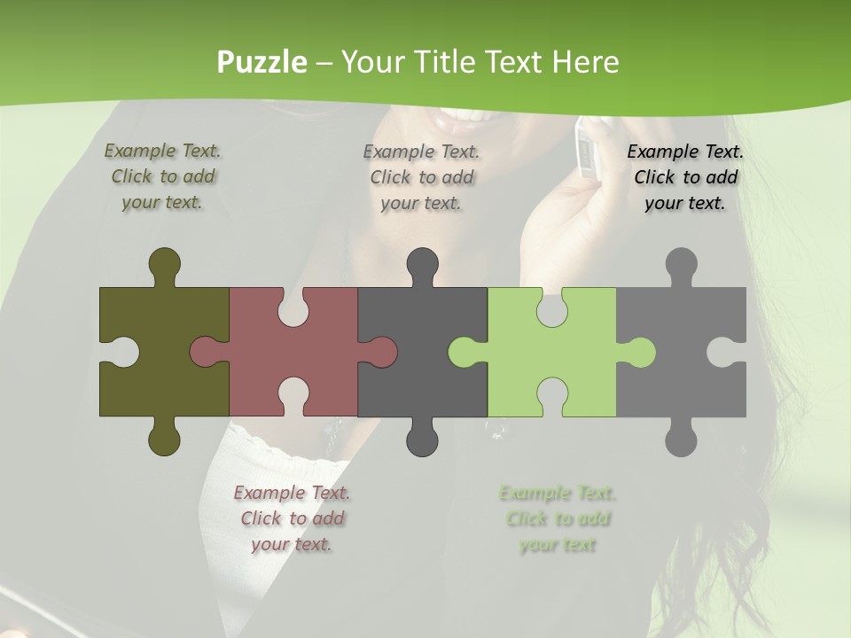 Cell Phone Corporate Smiling PowerPoint Template