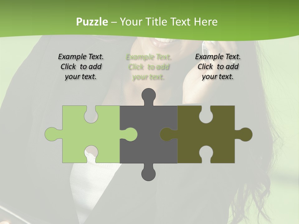 Cell Phone Corporate Smiling PowerPoint Template