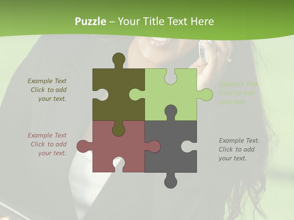 Cell Phone Corporate Smiling PowerPoint Template