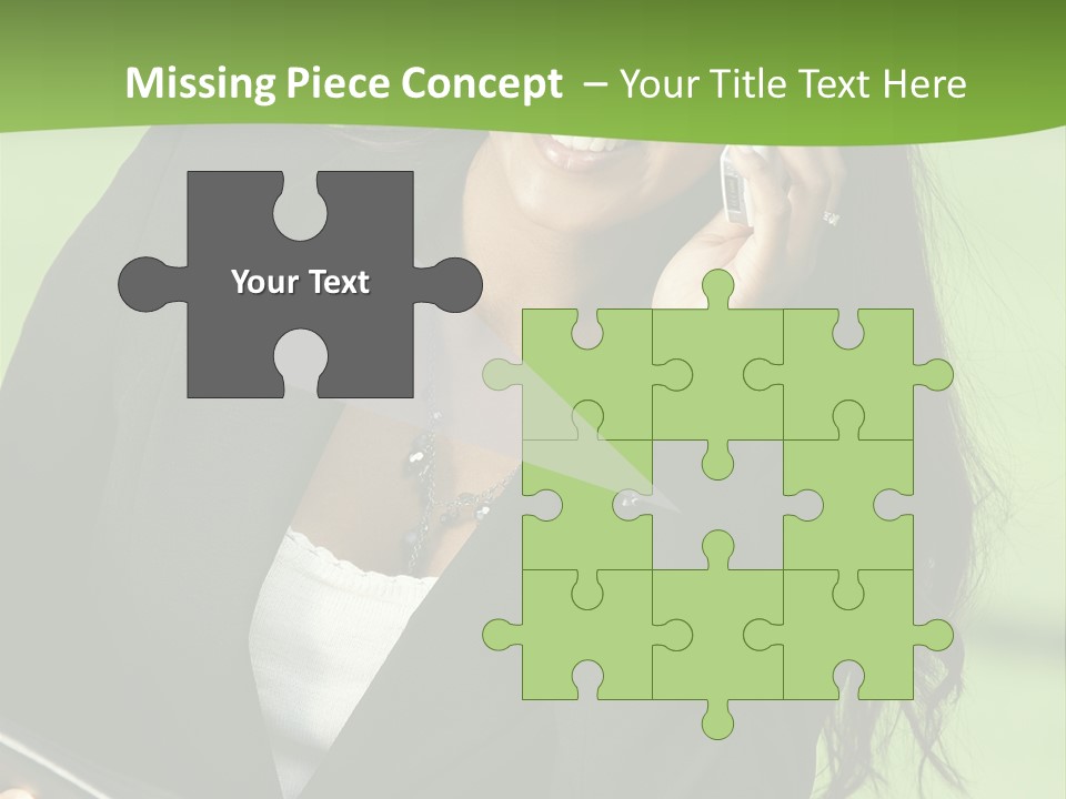 Cell Phone Corporate Smiling PowerPoint Template